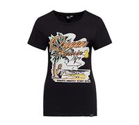Queen Kerosin Damen Queens Bay Print T-Shirt Schwarz-XXL