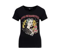 Queen Kerosin Damen Basic T-Shirt "Your My Bloodtype" QKI31003 Black-S