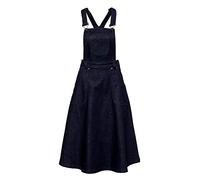 Queen Kerosin Damen Retro Denim Latzrock | Swing A-Linie | Regular Fit | Workwear