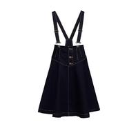 Queen Kerosin Damen Rock | Denim | Jeansrock | Latzrock | Träger | Swingrock | A-Linien Rock | Vintage | Retro | Rockabella | Western | 50s | Pinup