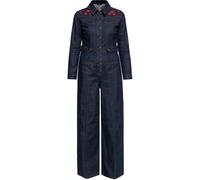 Queen Kerosin Damen Roses Western Overall Denim-XL