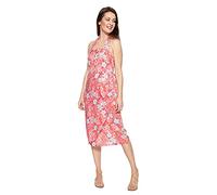 Queen Kerosin Damen Sommerkleid Mit Tropischem Muster V Ausschnitt Ohne Ärmel Sommerkleid Normal Gemustert