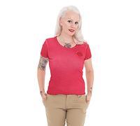 Queen Kerosin Damen Speedway T-Shirt, Cherryrot, XL