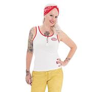 Queen Kerosin Damen Speedway T Shirt, Offwhite, S EU