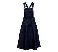 Queen Kerosin Damen Süßer Latzrock aus Denim in Workwear-Optik Denim XS