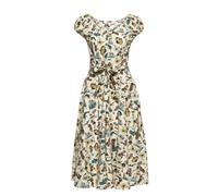 Queen Kerosin Damen Swing Kleid Tropischer All-Over-Print Sommerkleid Hawaii Sommerkleid Tropical Vintage Rockabilly Rockabella Hawaii