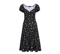 Queen Kerosin Damen Swing Kleid Kurzarm Kleid Sommerkleid All-Over-Print Swing Dress Vintage Kleid Rockabella Cowgirl Howdy Kitty Howdy