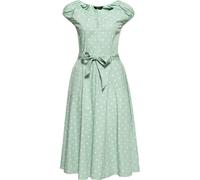 Queen Kerosin Damen Swing Kleid Polka Dots All-Over-Print Sommerkleid Punkte 50S 40S 60S Gepunktet Vintage Rockabilly Rockabella Swing Dress