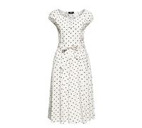 Queen Kerosin Damen Swing Kleid Weiß-L