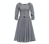 Queen Kerosin Damen Swingkleid in Karo-Optik Grau-S