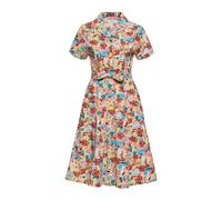Queen Kerosin Damen Swingkleid · Sommerkleid · Bunt · A-Linien · 50s · Rockabilly · Rockabella · Pin-up · Vintage · Retro · Allover · Print · Artwork · Hawaii · Beaches