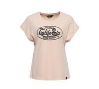 Queen Kerosin Damen T-Shirt Print Shirt Kurzarm Atmungsaktiv Fledermausärmel Comfort Fit Biker Retro Vintage California