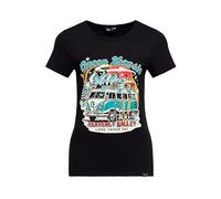 Queen Kerosin Damen T-Shirt Heavenly Ski Winter Vintage Retro Rockabilly 50S Print Artwork Comic Lake Tahoe Usa Sierra Nevada Heavenly Valley