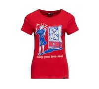 Queen Kerosin Damen T-Shirt Kurzarmshirt Printshirt 50S Rockabella Vintage Comic Art Cartoon Retro Humorous Keep Your Love Cool