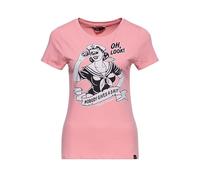 Queen Kerosin Damen T-Shirt Mit Retro-Artwork Nobody Gives A Shit