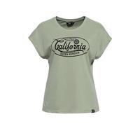 Queen Kerosin Damen T-Shirt Print Shirt Kurzarm Atmungsaktiv Fledermausärmel Comfort Fit Biker Retro Vintage California