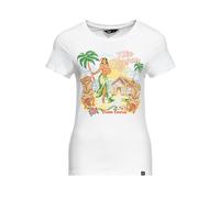 Queen Kerosin Damen T-Shirt Printshirt Kurzarmshirt Hula Tiki Hawaii Artwork Print Retro Vintage 50S Rockabella Tiki Lagoon
