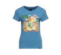 Queen Kerosin Damen T-Shirt Printshirt Kurzarmshirt Hula Tiki Hawaii Artwork Print Retro Vintage 50S Rockabella Tiki Lagoon