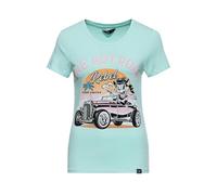 Queen Kerosin The Hot Road Rebel Damen T-Shirt, türkis, Größe S