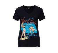 Queen Kerosin Damen T-Shirt · Printshirt · Vintage · Statement-Print · 50s · Retro · Rockabella · Rockabilly · Slim Fit · Elastisch · Rundhals · Kurzarm · Pinup · Nice Catch