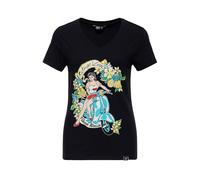 Queen Kerosin Vintage Love Damen T-Shirt, schwarz-mehrfarbig, Größe M