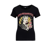 Queen Kerosin Damen Basic T-Shirt "Your My Bloodtype" QKI31003 Black-S