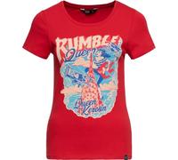 Queen Kerosin Damen T-Shirt Rockabilly Rockabella 50S Slim Fit Front-Print Retro Vintage Hot Rod Rock'n'roll Comic Art 1950 Rebel Rumble Queen