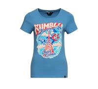 Queen Kerosin Damen Print T-Shirt "Rumble Queen" QKI31005 Blue Heaven-XS
