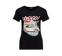 Queen Kerosin Damen T-Shirt Sun Valley Idaho Ski Winter Vintage Retro Rockabilly 50s Print Artwork Comic Usa Sun Valley
