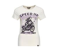 Queen Kerosin Damen T-Shirt · Top · Printshirt · Logodruck · Biker · Motorrad · Artwork · Druck · 50s · Motorcycle · Retro · Vintage · Rundhals · Elastan · Slim Fit · Speed Up Queens!