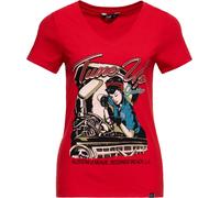 Queen Kerosin Damen T Shirt - Tune Up QK4195358075 Red-XS