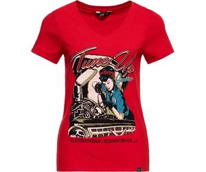 Queen Kerosin Damen T Shirt - Tune Up QK4195358075 Red-XS