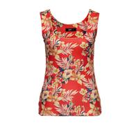 Queen Kerosin Damen Trägertop mit tropischem All-Over-Print Hawaii Red mehrfarbig 3XL