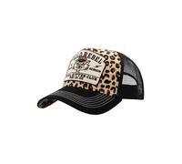 Queen Kerosin Damen Trucker Cap · Kappe · Leo · Leopard · Wild Cat · Fake Fur · Biker · Rider · Pinup · Rockabella · Vintage · Retro · Mesh · Netz · Patch · Snapback · Wild Rebel Royal Kitten Club