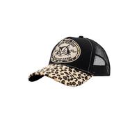 Queen Kerosin Damen Trucker Cap · Leo · Basballcap · Fake Fur · Wild Cat · Leopard · Patch · Aus Fellimitat · Snapback · Netz · Mesh · Retro · Vintage · Rockabella · Pinup · Touch Me Hard