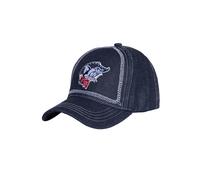 Queen Kerosin Damen Trucker Cap| Retro-Flair | Front-Stickerei| Comic | Casual | Denim | Retro | Rockabilly | Howdy Cat | Vintage Rebel at Heart Texas Pride