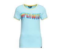 Queen Kerosin Damen Vintage Ringer T-Shirt Super Cutie grün XL