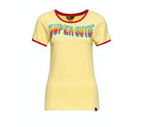 Queen Kerosin Damen Ringer T-Shirt T-Shirt Basic T-Shirt Retro Print Slim Fit Vintage Shirt Super Cutie