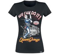 Queen Kerosin Damen Vintage Shirt T-Shirt Slim Fit Frontprint Kurzarm We Can Do It We Can Do It!