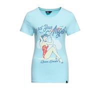 Queen Kerosin Damen Vintage Shirt T-Shirt Slim Fit Frontprint Kurzarmshirt Pin-Up Rockabilly I'm Not Your Angel