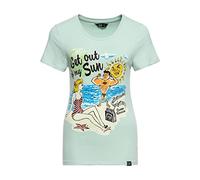 Queen Kerosin Damen Vintage Shirt | T-Shirt | Slim Fit | Frontprint | Retro | Kurzarm Shirt | Pin-Up | Pretty | 50S | Rockabella Get Out of My Sun