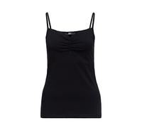 Queen Kerosin Damen Vintage Top Tank Top Spaghetti Top Trägertop Slim Fit Klassisch Retro Retro Top Black