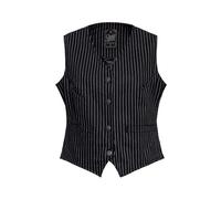 Queen Kerosin Damen Weste Gilet 20S 30S 40S 50S Rockabilly Rockabella Swing Damen Tanzweste Rock'n'roll Elastan Vintage Retro Pinstripe