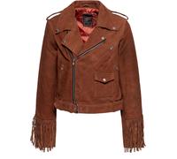 Queen Kerosin Damen Wildleder Jacke QKI49018 Brown-XS