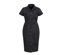 Queen Kerosin Damen Workwear Dress Pinstriped Dress Pencil Dress Bleistiftkleid Etuikleid 50S Rockabella Pin-Up Vintage Retro Denim Jeans