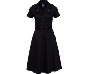 Queen Kerosin Damen Workwear - Swingkleid QK5201015000 Black Rinsed-3XL
