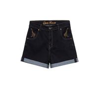 Queen Kerosin DENIM SHORTS Short schwarz in XXL