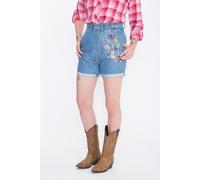 Queen Kerosin Jeansshorts mit Stickereien im Western-Look QK4190419063 Hellblau-L