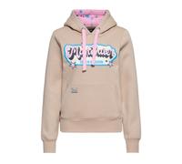 Queen Kerosin Man Eater Hoodie Kapuzenpullover beige in XXL