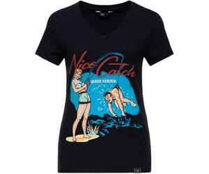 Queen Kerosin Nice Catch Damen T-Shirt, Größe 2XL